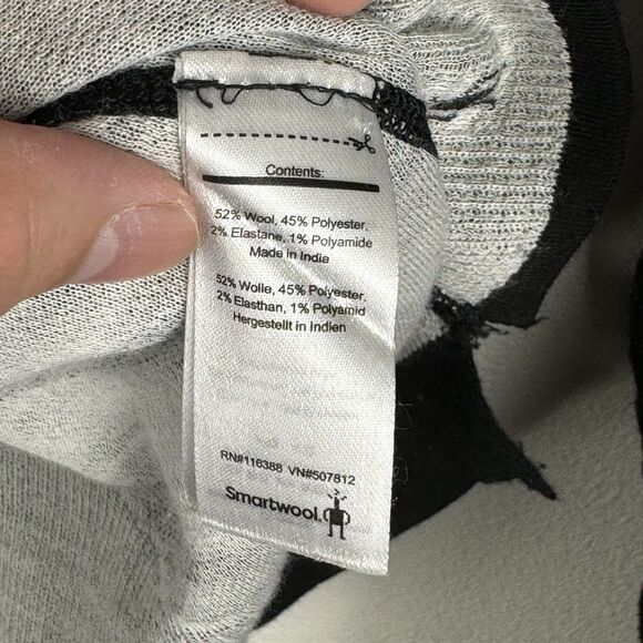 Smartwool Men's 1/4 Quarter Zip Long Sleeve Pullover Sweat Black Grey Size XL - Picture 7 of 12